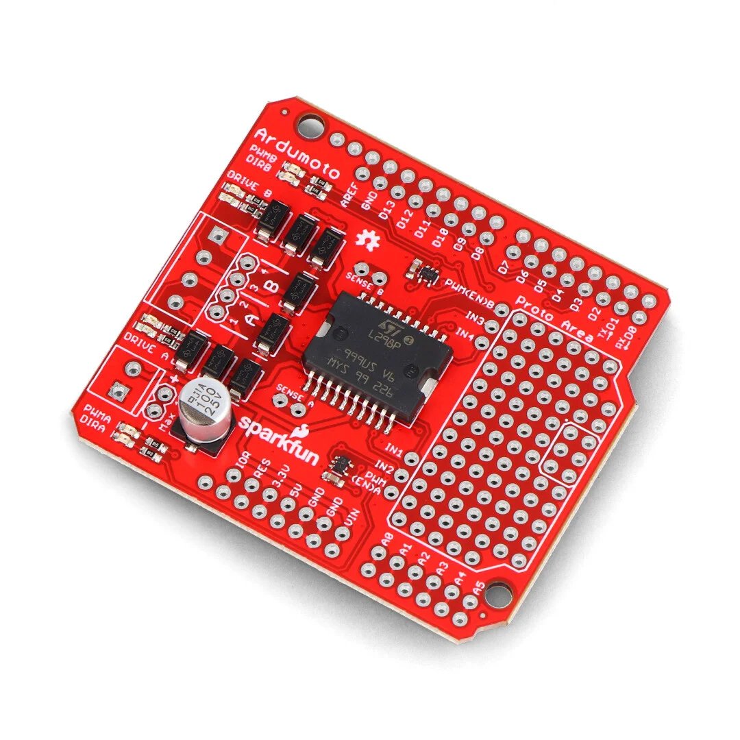 SparkFun Ardumoto — Экран драйвера двигателя — L298 — шляпа для Arduino —  SparkFun DEV-14129 — Sollos Shop