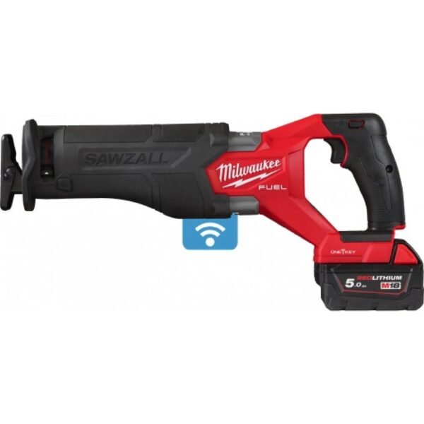 M18 FUEL™ ONE KEY cordless reciprocating saw with keyless quick blade change. Connect via Bluetooth™ to the Milwaukee® ONE-KEY™