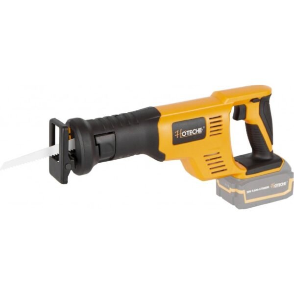 Advantages and characteristics of AKU tails Basic information Cordless tail saw from the Hoteche brand powered by a 20 V battery.