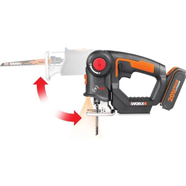 Advantages: 2 in 1 tail and straight saw, quick change of saw blade, speed control, plastic case, soft handle for comfortable grip Accessories: 1x battery