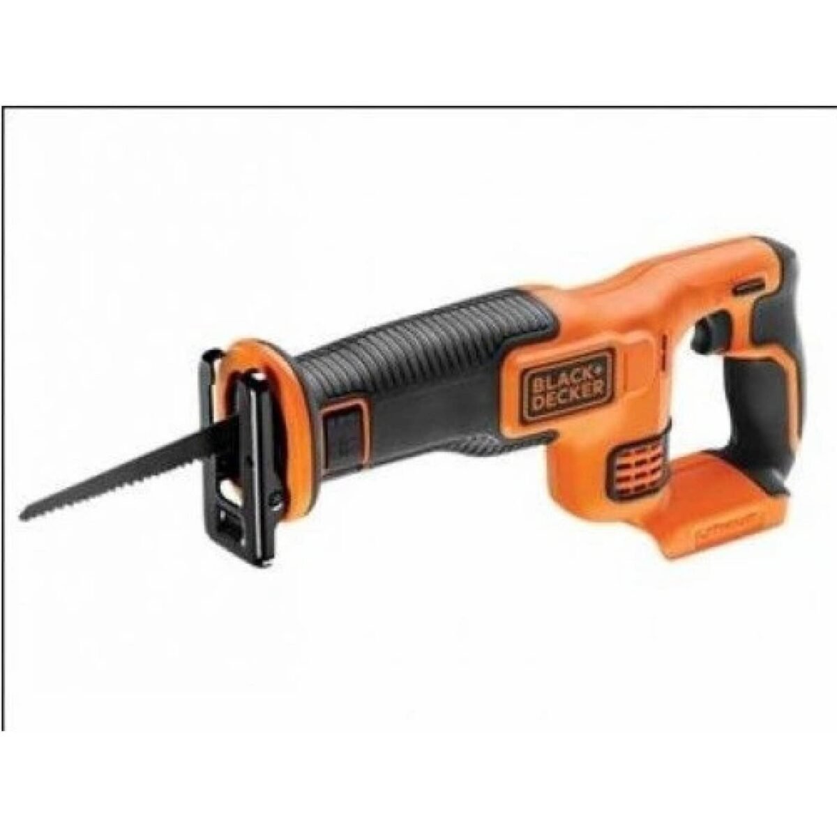 The Black+Decker cordless tail saw BDCR18N 18 V impresses with its compact design and low weight for optimal work comfort. Large-area rubberization of the handle ensures a safe grip of the saw and very high control of the work being performed. The electronics of the switch enable a controlled start-up of the saw and correct work with respect to the material. Changing the saw blade without the use of tools allows quick and safe replacement of accessories. The cordless hacksaw is universally applicable for applications around the house and in the garden. In addition, the cordless chainsaw is equipped with a flexible saw base, a locking switch and variable speed. All products of the 18V system from