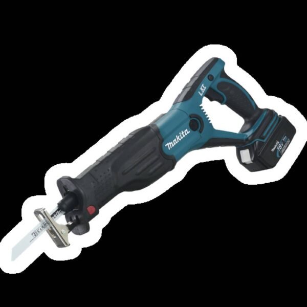 CORDLESS TAIL SAW DJR181RFE - Variable speed and motor brake - Tool-free blade change and guide shoe adjustment -