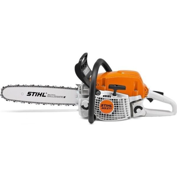 Universal chainsaw for versatile use. It has a powerful engine, single-lever control, anti-vibration system
