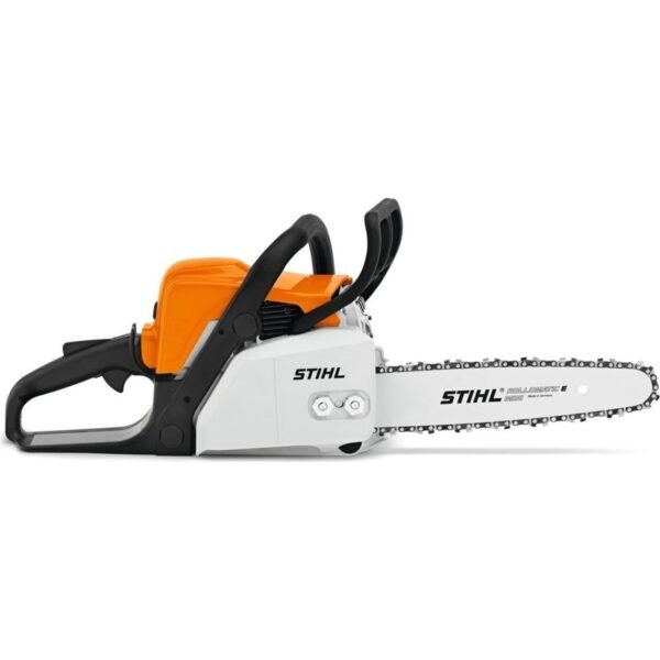 The compact gasoline chainsaw is ideal for hobby users who occasionally need to prepare firewood