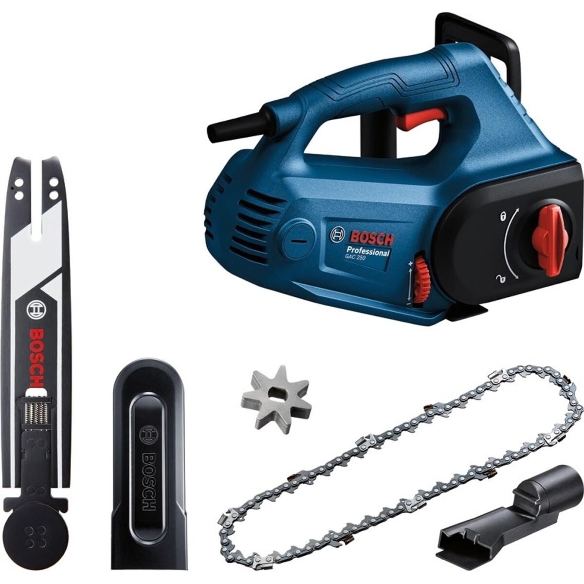 A highly efficient saw with a 1200W motor, an ergonomic handle,