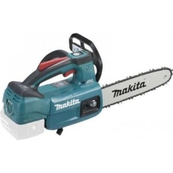 Compact one-handed cordless chainsaw ideal for cutting branches and working at heights. It is highly durable