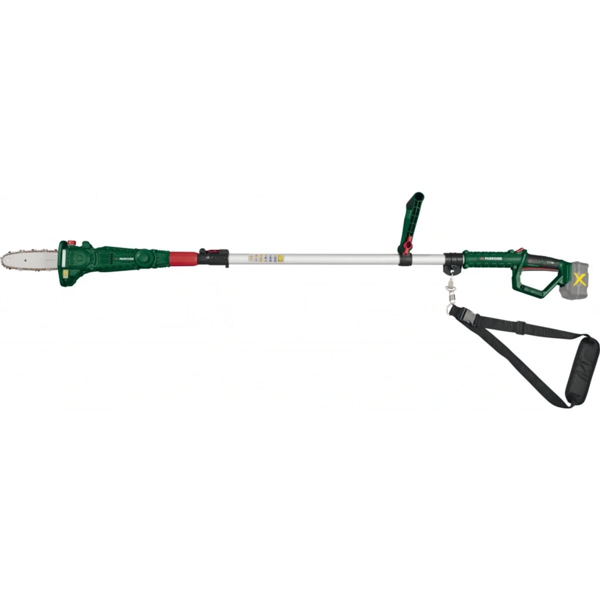 Cordless telescopic chainsaw for tree branches Parkside 20V xl.