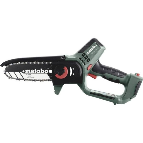 Cordless chainsaw Metabo MS 18 LTX 15, 1×2Ah, 18V, bag Description: Cordless chainsaw Metabo MS 18 LTX 15 is a compact,