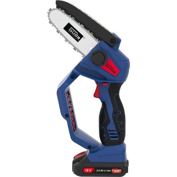 Cordless chainsaw Güde MK 18-201-05, 18V Description: The manual chainsaw Güde MK 18-201-05 is ideal for pruning tree branches and quickly cutting construction wood.