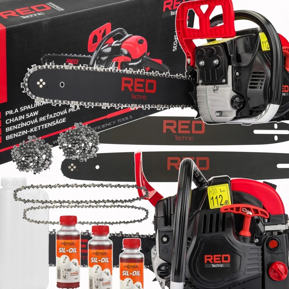 POWERMAT Gasoline Chainsaw 5.7HP 16+18" RTPSP0035 The RTPSP0035 Gasoline Saw from RED TECHNIC is the latest model of gasoline chainsaw for amateur and professional...