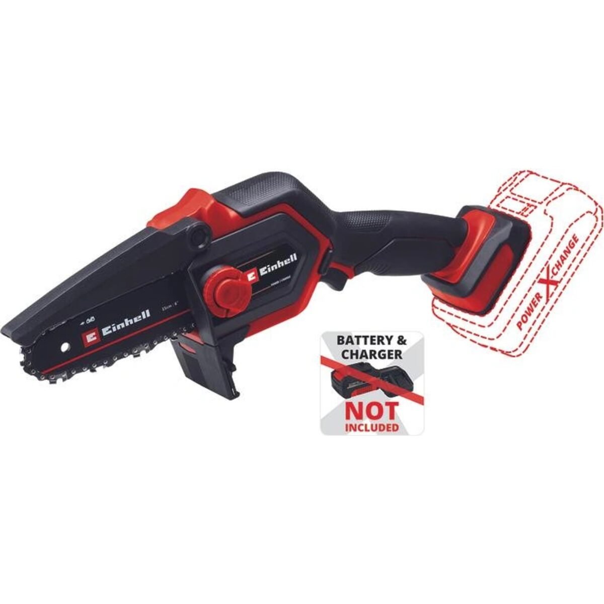 The cordless pruning saw Einhell GE-PS 18/15 Li BL-Solo is a handy helper for pruning and shaping trees and shrubs