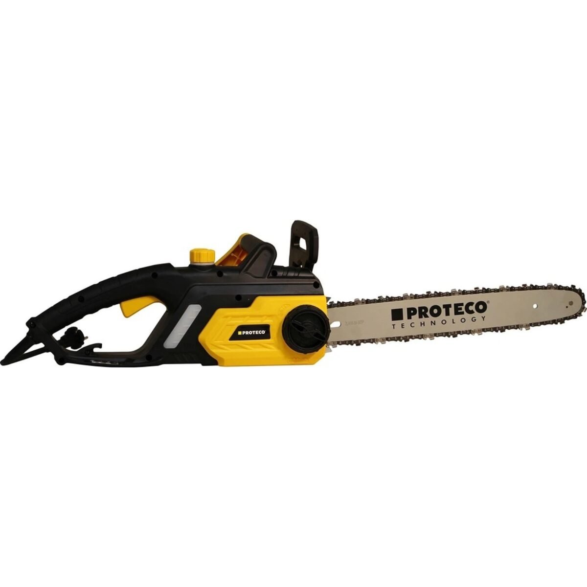 Chainsaw with standard safety features, gentler start-up and great performance