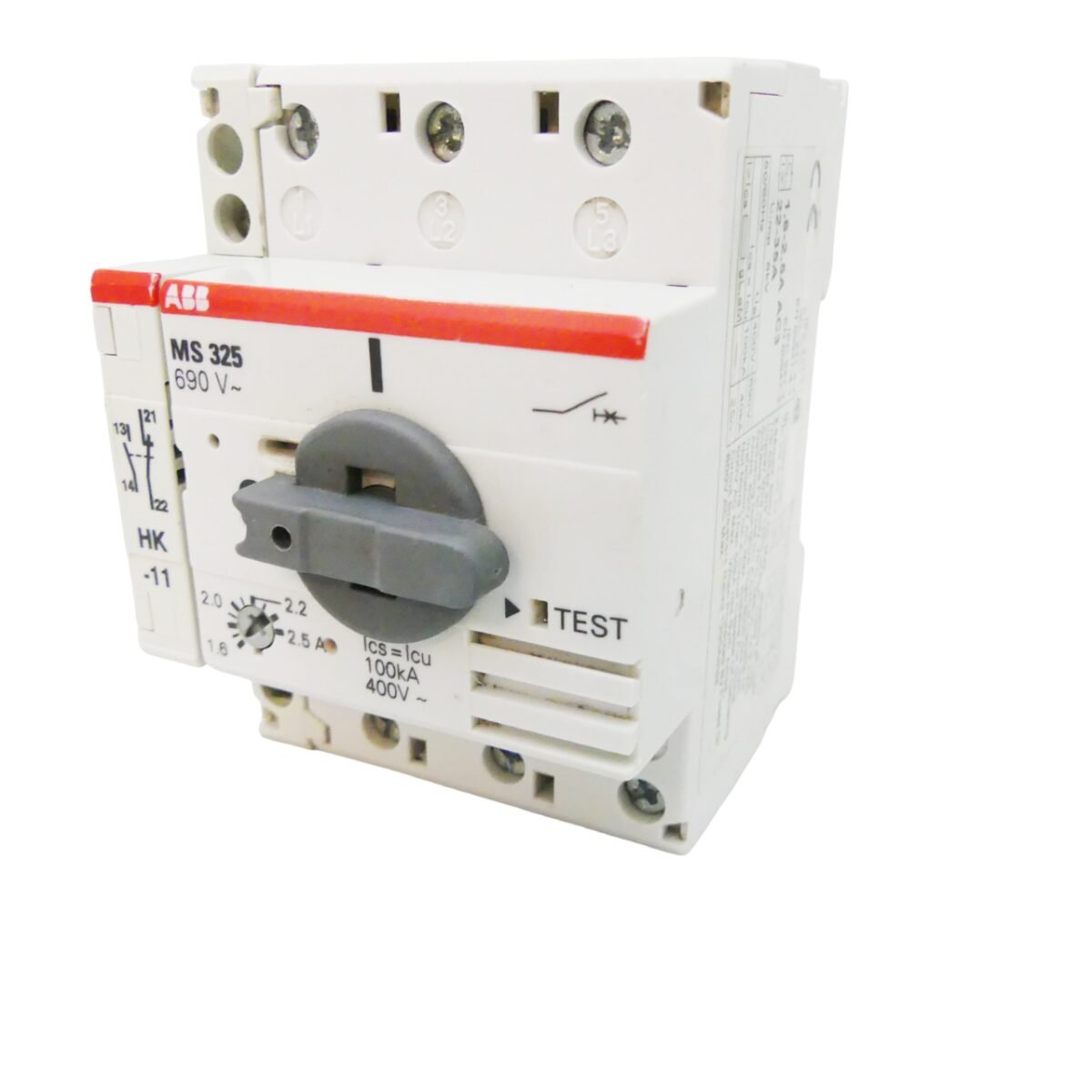ABB MS 325 MS325-6.3 Motor protection switch 4.0-6.3A + HK-11 auxiliary switch - Image 1