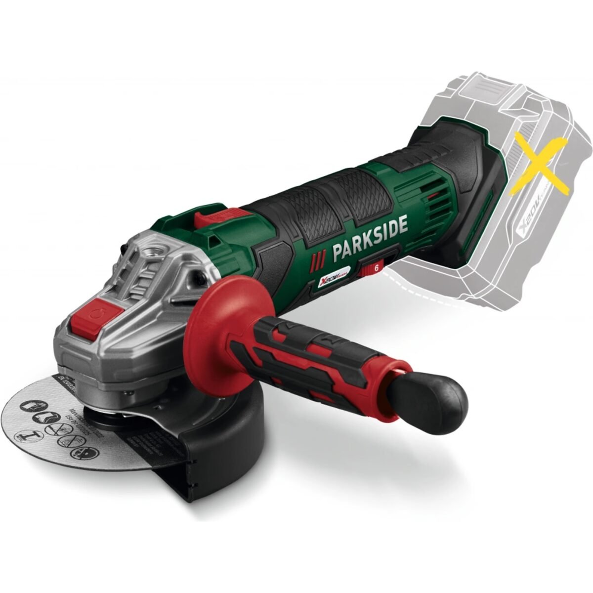 Compact device for splitting, grinding and brushing Softgrip handle with non-slip soft surface and robust aluminum alloy gearbox body Front handle with 3
