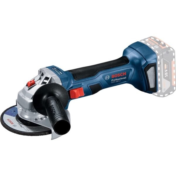 The small cordless angle grinder provides the equivalent performance of a mains powered grinder, excellent ergonomics and a comfortable grip.