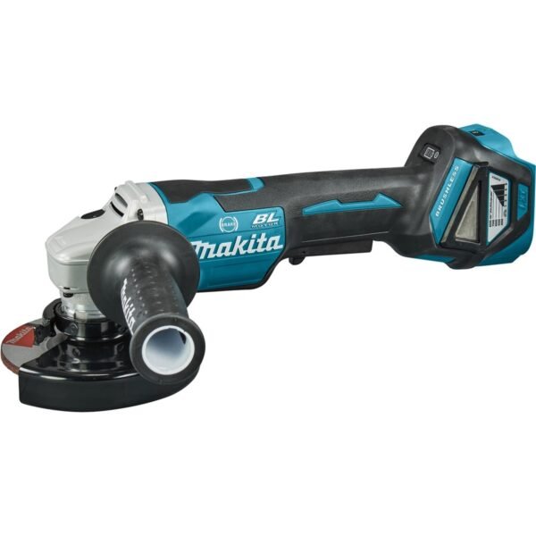 Cordless angle grinder with speed control Li-ion 18V. XPT technology enabling use in environments with increased dust or humidity.