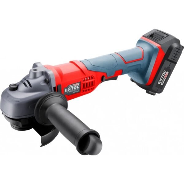 Cordless angle grinder EXTOL PREMIUM, 115mm, 20V/2Ah 8891840 CHARACTERISTICS: Light and powerful cordless angle grinder designed for smaller grinding and cutting jobs.