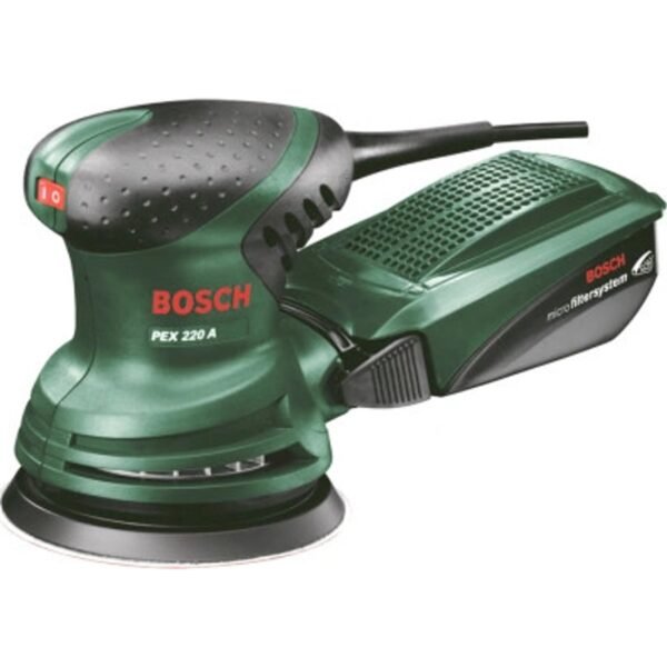 Eccentric sander PEX 220 A combines performance with comfortable work. The 220W motor is ideal for fine grinding