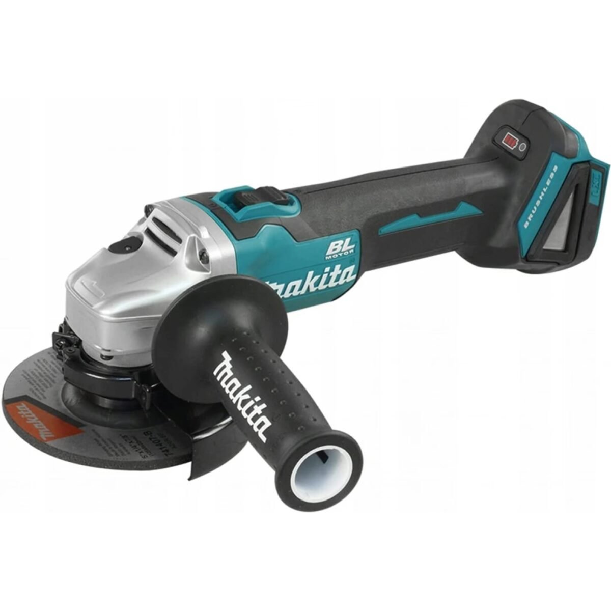 The Makita DGA506Z cordless angle grinder without a battery has a reliable brushless motor enabling longer use on one battery charge XPT technology enabling use in environments with