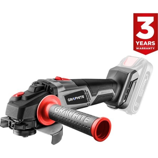 BATTERY ANGLE GRINDER 18V ​​LI-ION 125MM 58G026 Cordless angle grinder by Graphite, is compatible with 18V Li-Ion Energy+ batteries