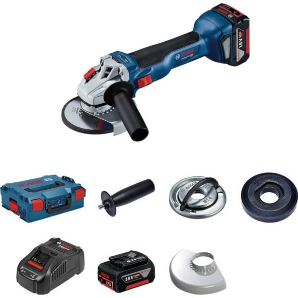 The high-performance angle grinder offers better control and safer handling when cutting steel,