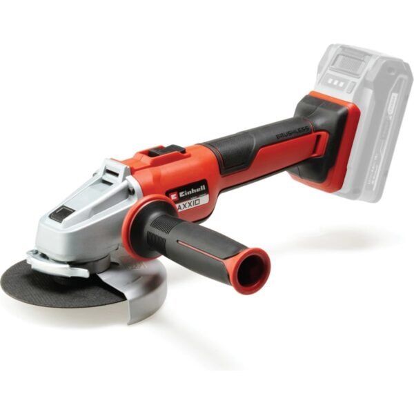 The cordless angle grinder Einhell Axxio 18/125 Q is a member of the Power X-Change family, a reliable helper for work in the workshop, home and garage