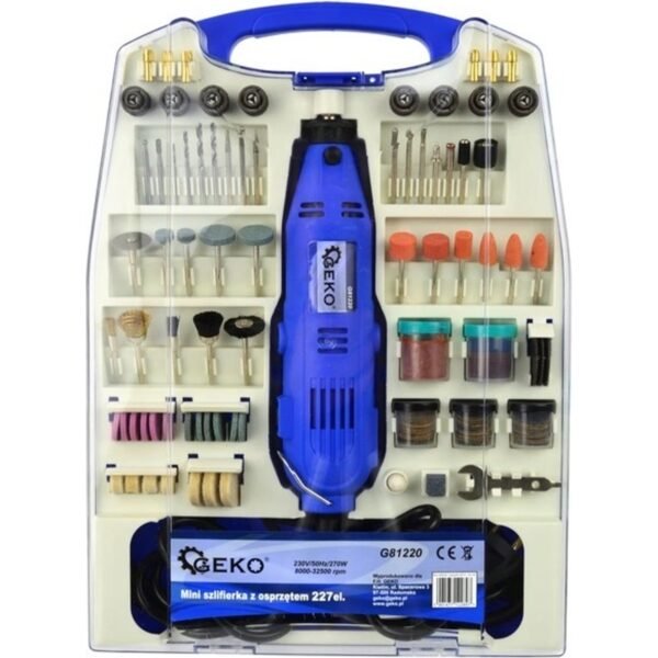 Mini direct sander 270W with 300 pcs accessories GEKO Thanks to a large number of different ends,