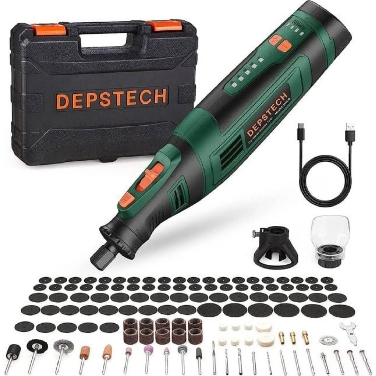 The Depstech DC08 8V rotary tool is battery powered, but still manages to deliver strong and stable power