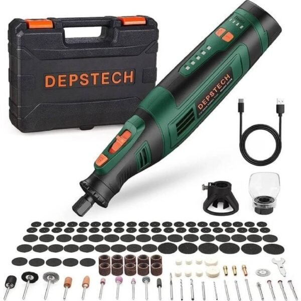 The Depstech DC08 8V rotary tool is battery powered, but still manages to deliver strong and stable power