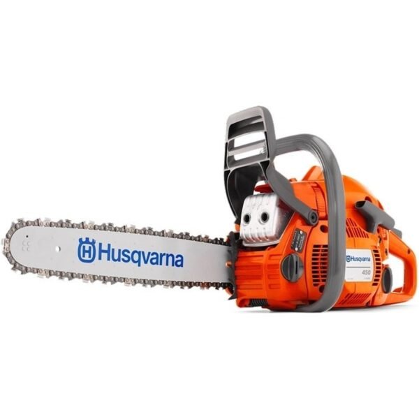 Very easy to start, this saw has an ergonomic handle, fuel pump and three-piece crankshaft