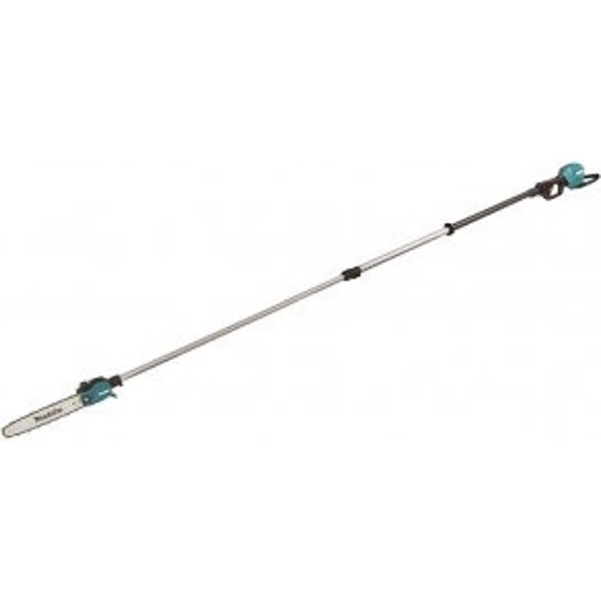Cordless telescopic chainsaw with a total length of 3.8 m for quiet, safe and comfortable cutting from the ground.
