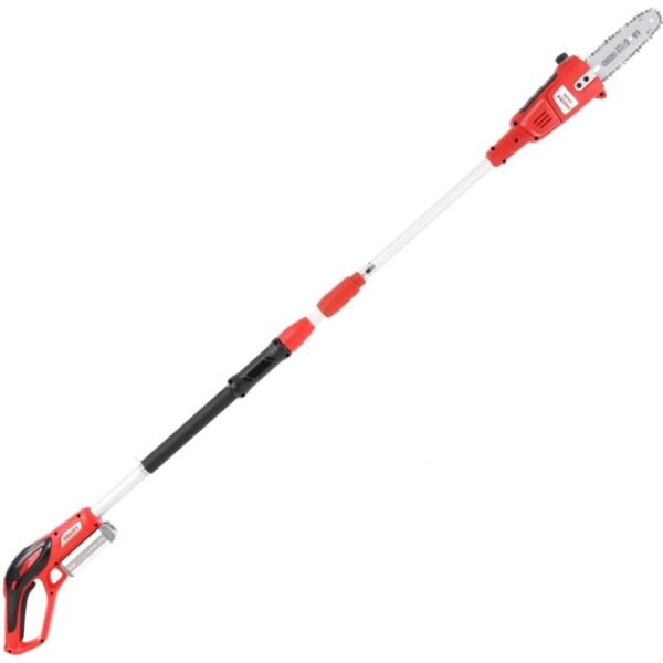 Cordless pruning saw designed for cutting branches high above the ground