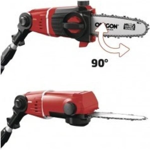 Attachment rotatable in the range of 90 ° for easy horizontal cutting The motor head can be folded into 7 positions The main handle can be folded into 4 positions Smoothly sliding aluminum telescopic..