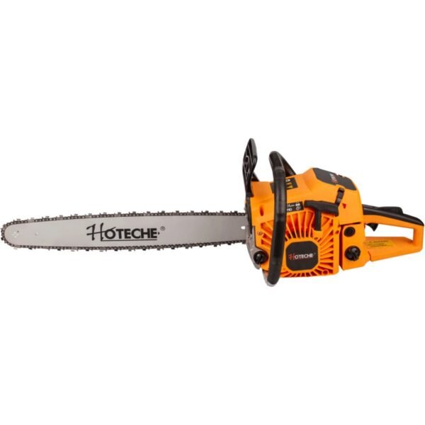 The Hoteche gasoline chainsaw with a bar length of 550 mm and an engine volume of 58 cm3 is an ideal helper for quick and easy work with wood in the forest and in the garden...
