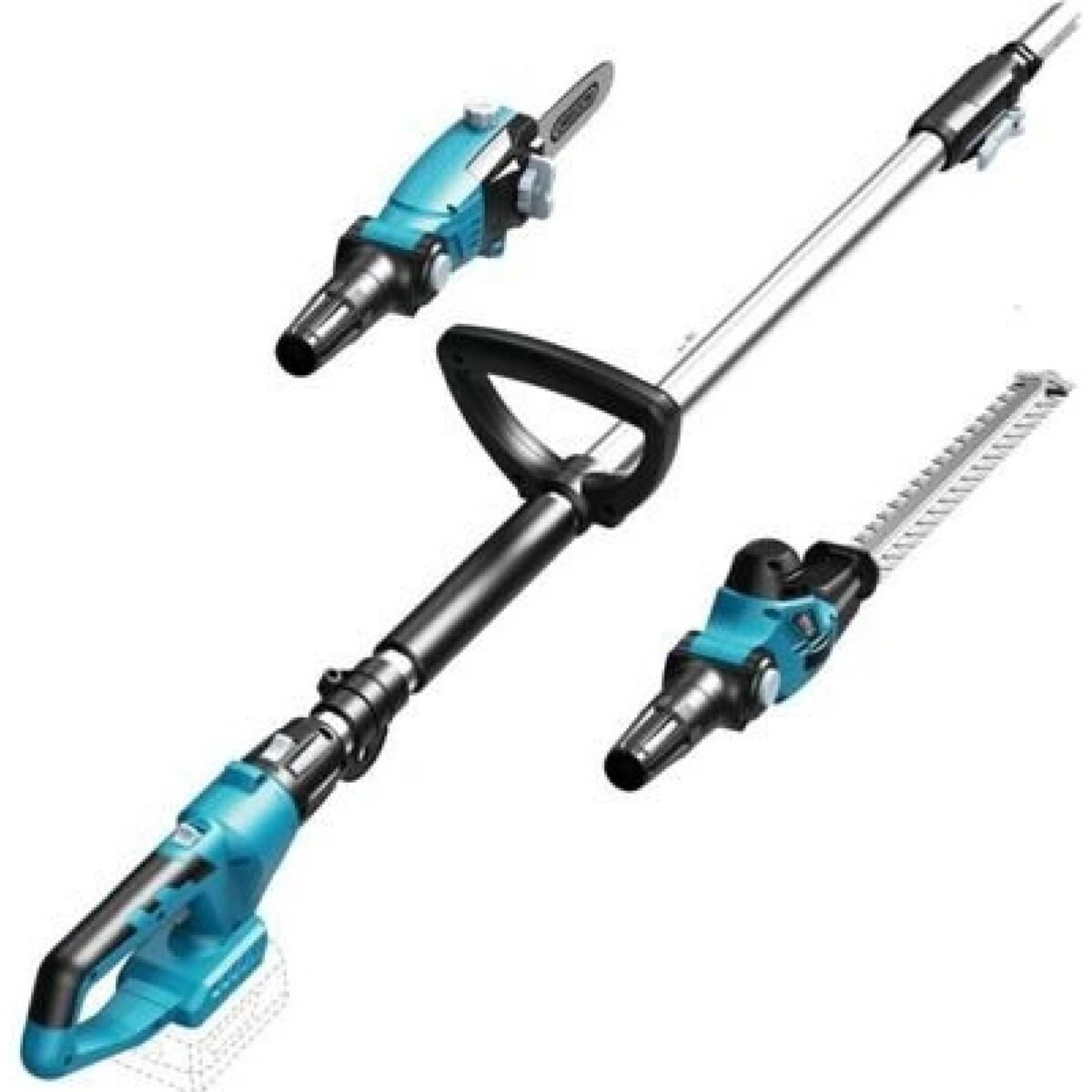 2 in 1 is a combination hedge trimmer and pole saw. It is a tool that will find its application in the garden or in the orchard