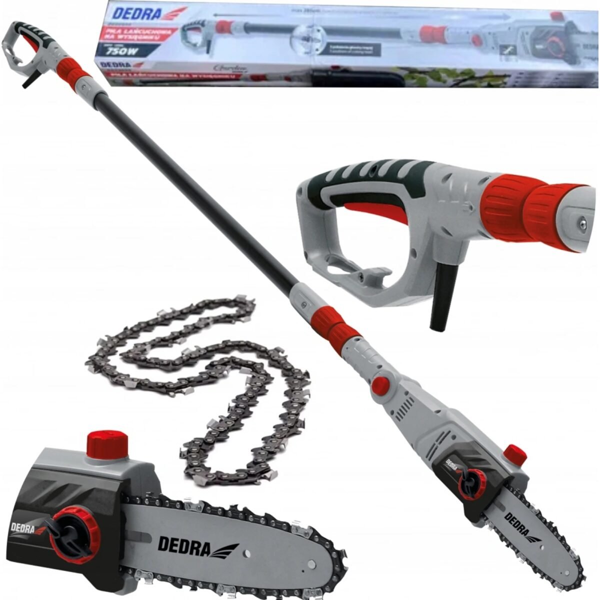 The DED8699 saw from DEDRA is intended for cutting small bushes and branches with a diameter not exceeding the length of the guide rail.