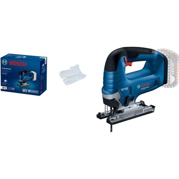 The cordless oscillating saw has a powerful brushless motor. You can make rounded and transverse cuts with it, even in hard wood.