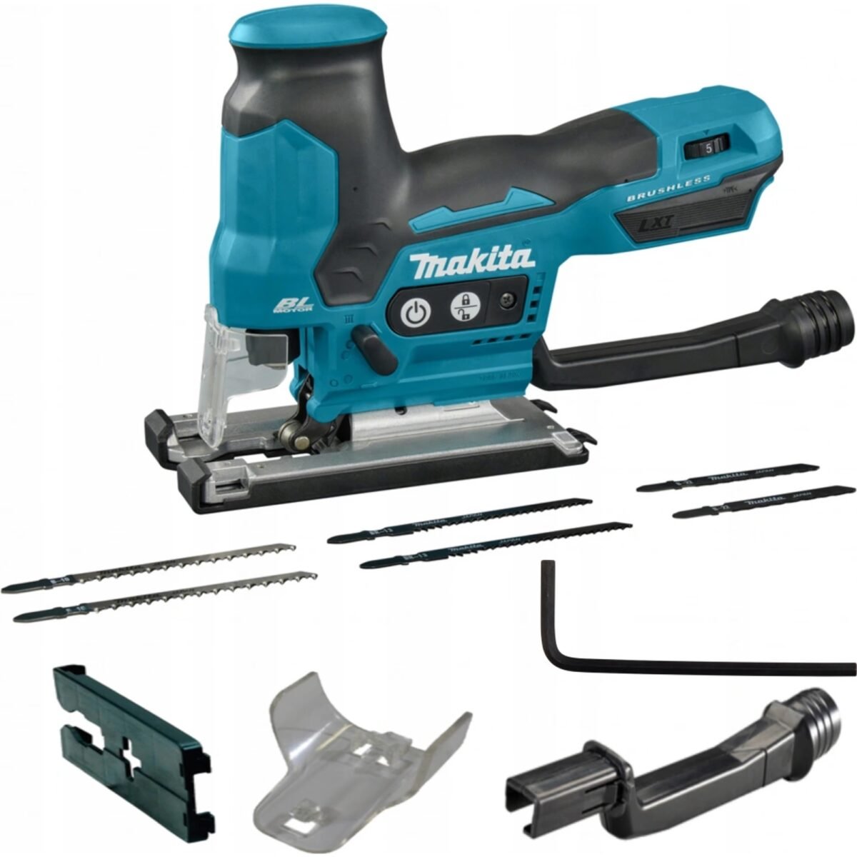 Powerful cordless Li-ion 18V LXT reciprocating saw comparable to the AC version. The slow start allows for very precise work.