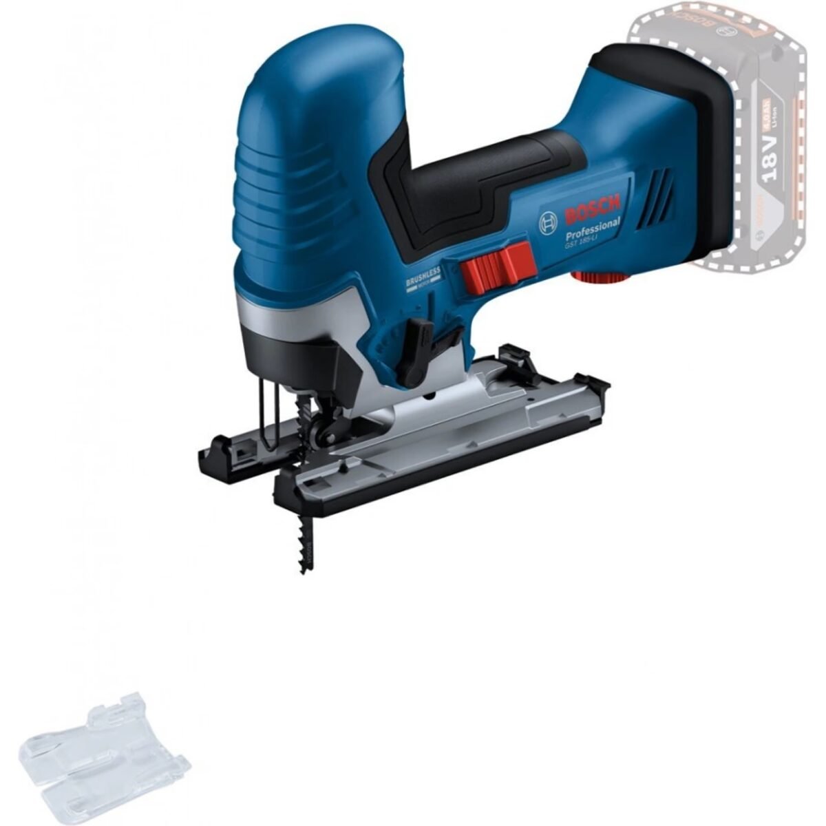 Cordless Reciprocating Saw Bosch GST 185-LI This Cordless Reciprocating Saw GST 185-LI Professional (with bar handle) is ideal for rounded and cross cuts in hardwood,.