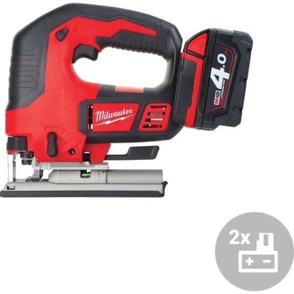 Cordless - Cordless Reciprocating Saw "Straight" with pre-swing adjustment, supplied with two batteries and charger in case