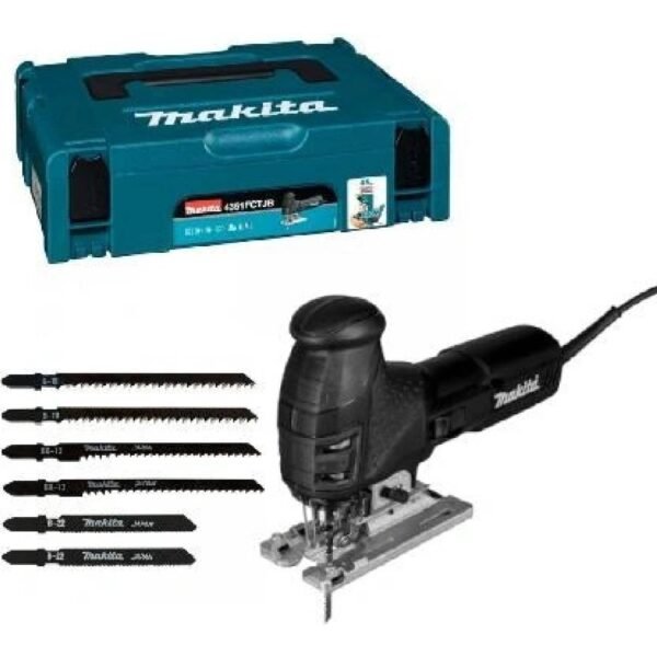 Makita 4351FCTJB is a powerful reciprocating saw with regulation and pre-swing, equipped with a powerful 720 W motor.