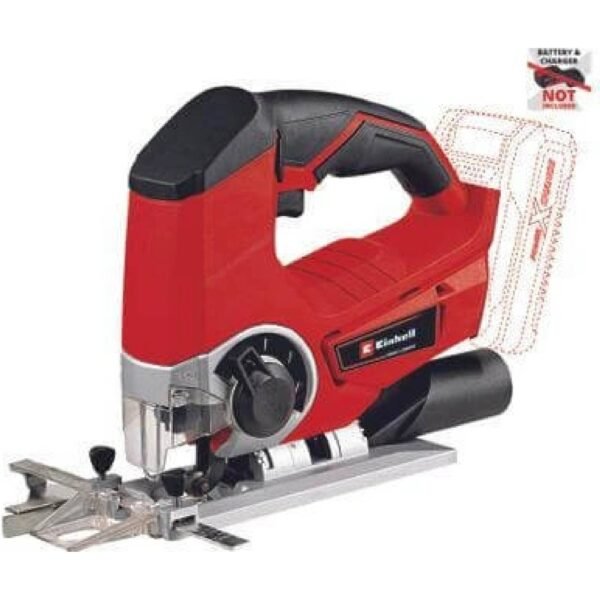 Brand AKU reciprocating saw EINHELL TE-JS 18/80. A small and light reciprocating saw with a stroke of up to 25.4 mm. Suitable for cutting wood, plastic and steel.