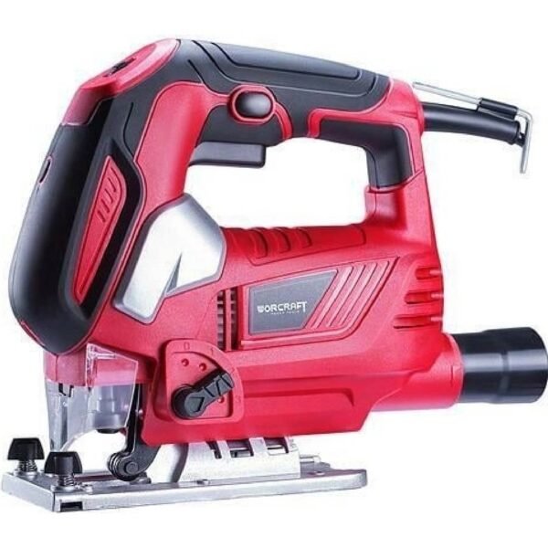 Reciprocating saw intended for cutting wood, iron, non-ferrous metals and plastics using the appropriate saw blade