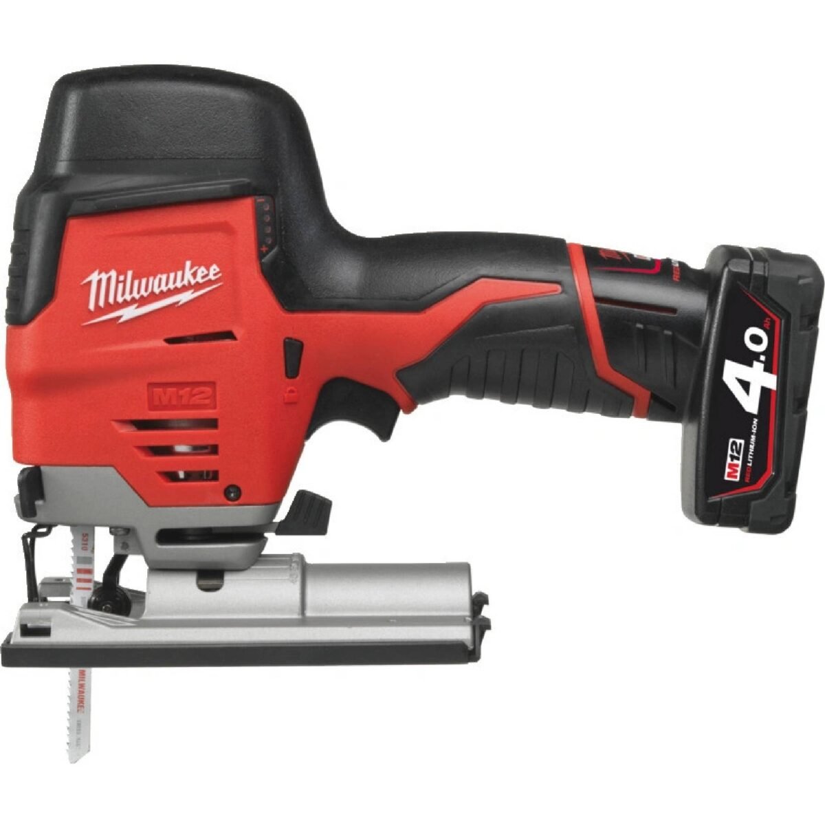 M12™ cordless compact jigsaw. The new design combines the best features of the mushroom and iron handle for cutting control and balance