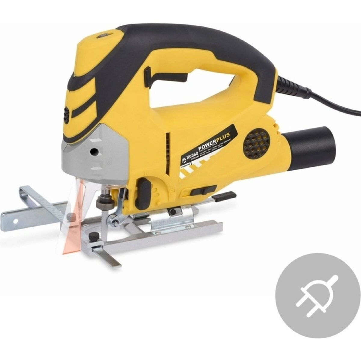 Voltage 230 - 240V / 50Hz Nominal power 810 W No-load speed 800-3,000 min -1 Cutting capacity 80mm wood / 10mm metal Length el