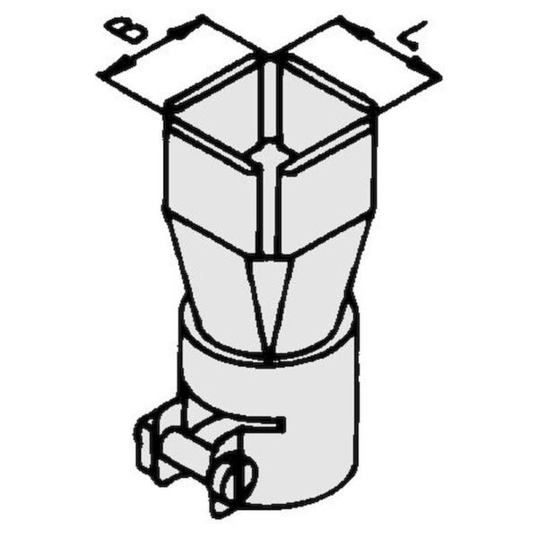 Hot air nozzle, 29.6x29.6 mm / 4x