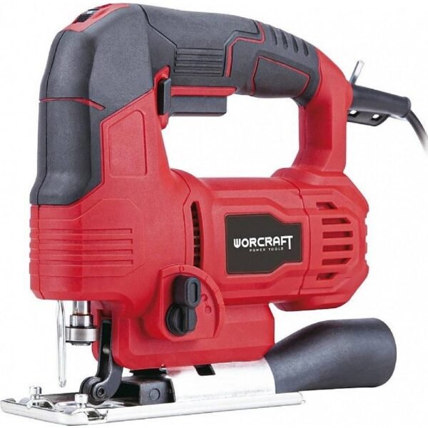The Worcraft JS06-65 550 W reciprocating saw is intended for making longitudinal and shape cuts in wood, chipboard, metal, plastics and ceramics using special saw blades.