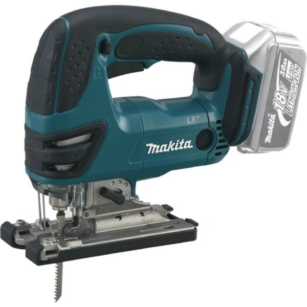 The Makita DJV180Z cordless reciprocating saw enables tool-free replacement of the Li-ion battery with the optimal MAKSTAR charging system.