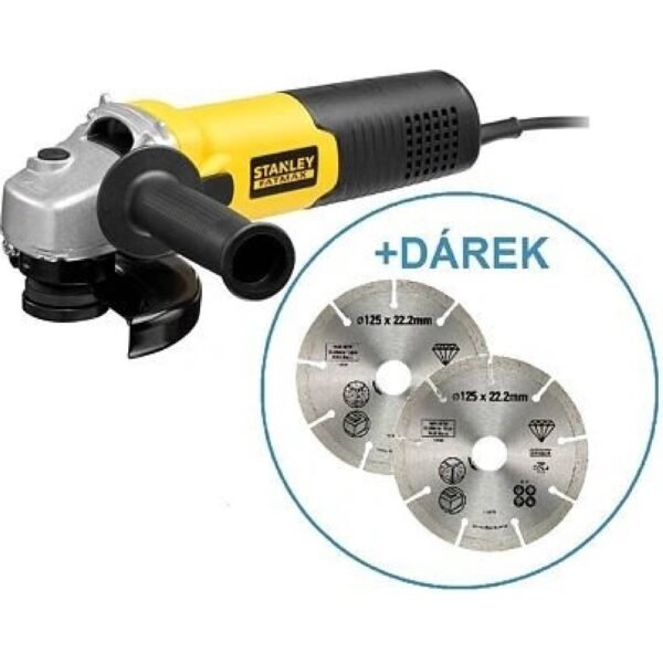 Stanley FMEG225VS-QS FATMAX Angle grinder 1100 W for discs diameter 125 mm with regulation Protective cover against flying splinters to ensure safety.