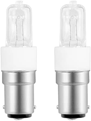 Halogen Bulb B15d 75W Dimmable, AC230V, 800LM Warm White 2700K, Clear Halogen Lamp B15 for Ceiling Light, Cabinet Light, Wall Lamp, Pack of 2